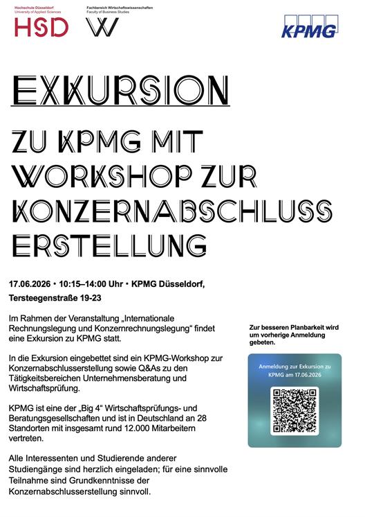 Plakat Exkursion KPMG